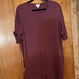 LuLaRoe Irma, Size Large, Heathered Dark Mauve color